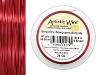 Artistic Wire Burgundy 28 gauge, 40 yards