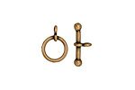 Antique Brass (plated) Simple Toggle Clasp 14x10mm, 17mm bar