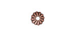 TierraCast Antique Copper (plated) Large Hole Joy Bead Cap 3x9mm