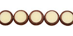 Czech Glass Lustered Bronze Bisque Coin 10mm