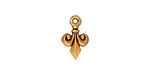 TierraCast Antique Gold (plated) Fleur de Lis Charm 9x15mm