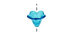 Lucite Transparent Capri 5 Petal Mini Bellflower 11x14mm