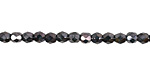 Czech Fire Polished Glass Gunmetal Round 4mm