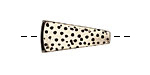 Saki White Bronze Textured Small Square Cone 23x11mm