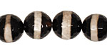 Smoky Banded Agate Faceted Round 14mm
