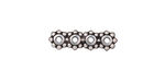 TierraCast Antique Silver (plated) Beaded 4-Hole 6mm Heishi Bar 21