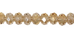 Champagne AB Crystal Faceted Rondelle 8mm