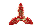 Trinket Foundry Red & Gold (Summit) Large 3 Petal Bottle Cap Flower 30x26mm