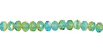 Czech Glass Peruvian Opal Fire Polished Rondelle 4x5mm
