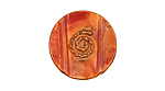 Patricia Healey Copper Round w/ Rope Spiral 2 Hole Bead 19mm