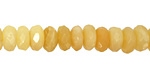 Yellow Opal Faceted Rondelle 10mm