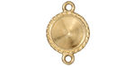 TierraCast Gold (plated) Beaded Round Frame Link 25x17mm