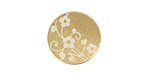 Lillypilly Gold Floral Vine Anodized Aluminum Disc 19mm, 22 gauge