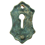 Kylie Parry Ceramic Copper Patina Fancy Keyhole Pendant 27x47mm