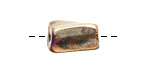 Xaz Raku Gold Luster Twisted Brick 13-17x9-10mm