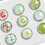 Seaspray Glazed Buttons 12mm