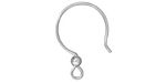 TierraCast Sterling Silver Earwire Loop w/ 3mm Bead