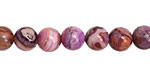 Purple Crazy Lace (light) Agate Round 8mm