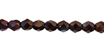 Czech Fire Polished Glass Luster Metallic Amethyst Round 6mm