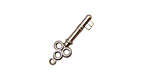 Stampt Antique Pewter (plated) Skeleton Key Charm 8x13mm