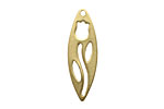 Brass Tulip Stencil Horse Eye Drop 9x28mm