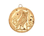 Kylie Parry Ceramic Vanilla Owl in Garden Pendant 30mm