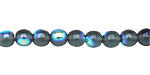 Czech Glass Montana Blue AB Round 6mm