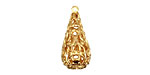 Brass Filigree Teardrop 10x22mm
