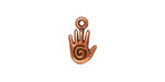 TierraCast Antique Copper (plated) Small Spiral Hand Charm 8x14mm