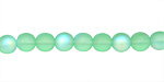 Czech Glass Matte Peridot AB Round 6mm