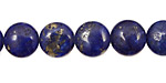 Blue Pyrite Quartz Puff Coin 12mm