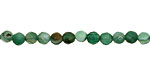 Green Line Agate Faceted Round 4mm