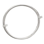 German Style Wire Silver (plated) Spiral Pattern Round 16 gauge, 1 meter