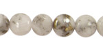 White Pyrite Quartz Puff Coin 12mm