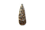 Vintaj Natural Brass Full Filigree Droplet 9x27mm