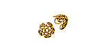 Stampt Antique Gold (plated) Curlicue Bead Cap 8x5mm