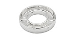 Silver (plated) Open Smooth Round (1 channel, 4 hole) Katiedids 25mm