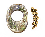 Humble Beads Polymer Clay Summer Rain Oval Toggle 33-35x25-26, 26 bar