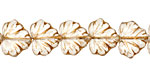 Czech Glass Crystal w/ Gold Maple Leaf 10x13mm