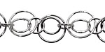 Silver (plated) Dancing Circles w/ Ring Chain
