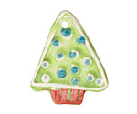Jangles Ceramic Lime Textured Tree Pendant 30x38mm