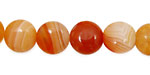 Orange Botswana Agate Puff Coin 12mm