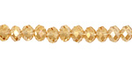 Light Topaz AB Crystal Faceted Rondelle 6mm