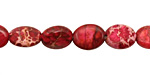 Ruby Impression Jasper Flat Oval 10x8mm