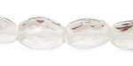 Rock Crystal Faceted Flat Oval 18x13mm