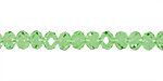 Peridot Crystal Faceted Rondelle 6mm