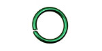 Green Anodized Aluminum Jump Ring 18mm, 12 gauge (13.1mm inside diameter)
