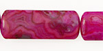 Ruby Crazy Lace Agate Flat Tube 45x15mm