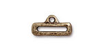 TierraCast Antique Brass (plated) Distressed Slide w/ Loop 10x19mm