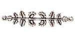Nunn Design Antique Silver (plated) Laurel Connector 48x11mm